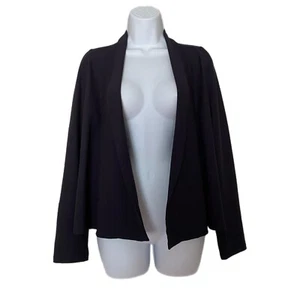 EILEEN FISHER Blazer marineblau Viskose Mischung offen entspannte Schaukeljacke klein - Bild 1 von 6