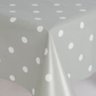 Plain Polka Dot Pvc Oil Vinyl Table Cloth Wipe Clean Multi Red White Spots Dine 