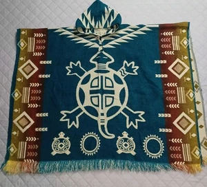 Turtle Poncho Oversized Unisex Tight Knit Warm Soft Southwest Tribal Flawless - Picture 1 of 6