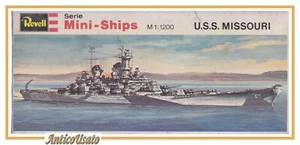 REVELL MINI SHIP U S S MISSOURI 1:1200 Nave Miniatura Boat  Model Vintage - Foto 1 di 5