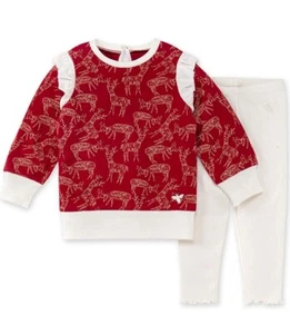 Burt's Bees Baby Girls' Top and Pant Set, Tunic and Leggings Bundle 6/9 Months - Picture 1 of 5
