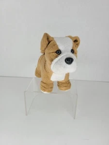 AMERICAN GIRL DOLL PET DOG  MEATLOAF BULLDOG  BROWN AND WHITE PUPPY DOG 5" 2013 - Picture 1 of 9