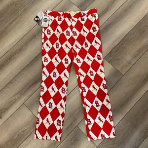 Loudmouth Argyle Golf Pants - STL Cardinals MLB - Red/White - Select Size - Picture 1 of 12