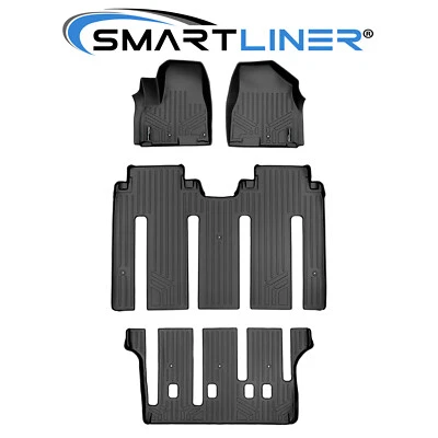 SMARTLINER Custom Fit Floor Mats 3 Row Set 2015-2021 Kia Sedona SXL 7 Passenger Foto 1 de 4