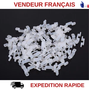 CLIP DE FIXATION RUBAN LED STRIP 5050/5630... SILICONE SOUPLE TRANSPARENT 10mm - Foto 1 di 3