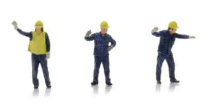 HO Scale People - 5870036 - Locomotive shunting crew pre-1990 (3x) - Picture 1 of 5