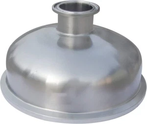 Tri Clamp 2" to 6" Hemispherical Bowl Reducers Sanitary Fittings 304 Stainless - Picture 1 of 1