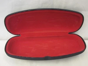 iZOD Clam Shell Hard Eye Glass Case Black RED - Picture 1 of 4