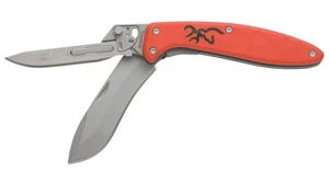 Browning Primal Scalpel 2 Blade Pocket Knife Drop Point Polymer Handle - 3220462 - Picture 1 of 5
