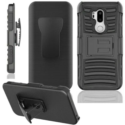 Funda de alta resistencia para LG G7 delgada Q soporte clip para cinturón funda a prueba de golpes Foto 1 de 4