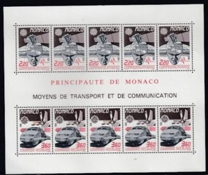 MONACO Modes of Transport & Communication MNH souvenir sheet - Picture 1 of 1