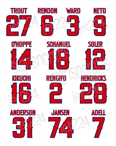 Los Angeles Angels STICKER DECAL 2025 Trout Rendon Adell Ward Soler Jansen + - Picture 1 of 27