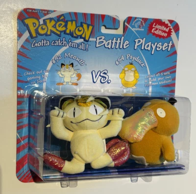 NISB Vtg 1999 POKEMON BATTLE PLAYSET #52 MEOWTH VS #54 PSYDUCK Limited Edition - Image 1 of 3