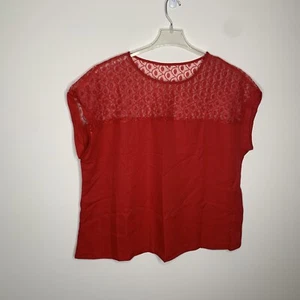 Nueva Blusa Camisa Top Informal Manga Corta Roja 2XL Sweaty Rocks Para Mujer - Imagen 1 de 5