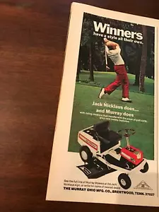 1973 VINTAGE 5.5X11 PRINT Ad GOLF LEGEND Jack Nicklaus FOR Murray Lawn Mowers - Picture 1 of 1