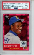 2022 Topps Chrome Platinum Ann. Fuchsia Atomic #450 Ken Griffey Jr. 73/100 PSA 9