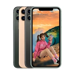 Apple iPhone 11 Pro-64GB-FRONT 12MP REAR 12MP ALL COLORS Unlocked crNvX - Picture 1 of 15