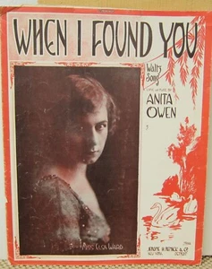 When I Found You - Anita Owen - Partituras 1915 - Imagen 1 de 3