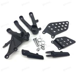 Honda CBR1000RR Black Front Foot Pegs Footrest Bracket Fit For 2004-2007 - Picture 1 of 5