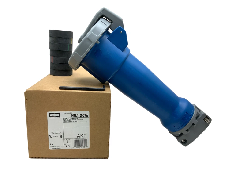 Hubbell Wiring Device-Kellems Hbl4100c9w Iec Pin And Sleeve Connector,100A,250V - Image 1 of 1