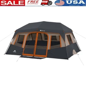 10 Person Instant Cabin Tent Easy Setup Waterproof Camping W/ Gear Organizer New - Picture 1 of 12