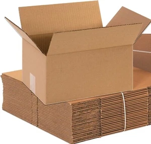 12 x 8 x 6 Shipping Boxes Moving Boxes Corrugated Kraft 25/Bundle 25/Pack - Picture 1 of 4