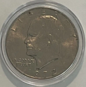 1972 Eisenhower 1 dollar coin - Picture 1 of 2
