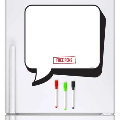 SPEECH BUBBLE Dry Wipe Magnetic Fridge Whiteboard Memo Board Drywipe Notice UK - Image 1 of 4