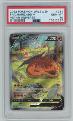 2022 Pokemon Sword & Shield Japanese Charizard FA Vstar Universe #211 PSA 10 - Image 1 of 2