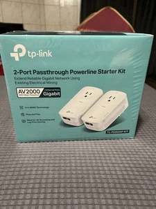 TP-LINK TLPA9020PKIT AV2000 2-portowy gigabitowy zestaw startowy Powerline nowy zapieczętowany - Zdjęcie 1 z 5