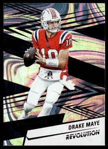 2025 Panini Revolution Red Swirl Drake Maye New England Patriots #48 - Picture 1 of 2