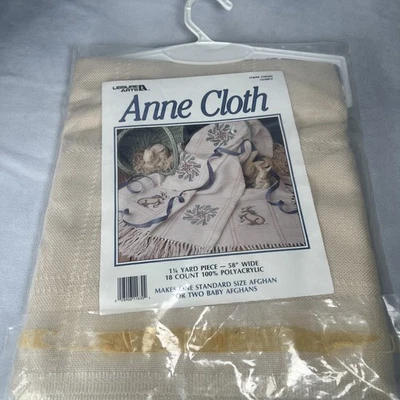 NEW 1990s Leisure Arts Anne Cloth 11630 18 Ct Makes 1 Standard or 2 Baby Afghans - Image 1 of 4