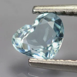 0.66CTS UNHEATED SANTA MARIA BLUE NATURAL HEART SHAPE AQUAMARINE BERYL GEMSTONE - Picture 1 of 3