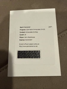 2024 Panini Immaculate Immaculate Ink Jerry Stackhouse AUTO Redemption Blue /25 - Picture 1 of 1