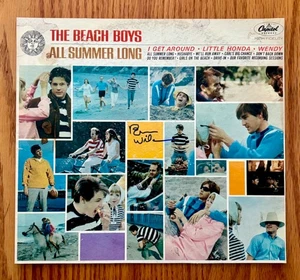 THE BEACH BOYS ~ Álbum plano firmado por Brian Wilson LARGO TODO EL VERANO ~ Surf y Hot Rod - Imagen 1 de 1