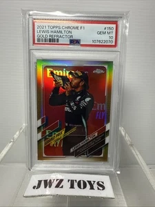 2021 Topps Chrome Formula 1 Lewis Hamilton #150 Gold Refractor PSA 10 - 38/50 - Bild 1 von 8