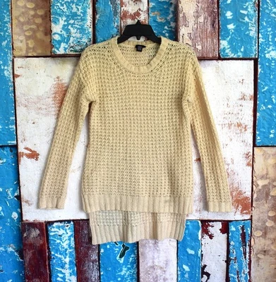 Suéter largo de ganchillo para mujer Rue21 manga larga MEDIANO marfil Foto 1 de 4