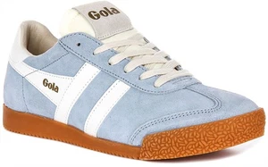 Gola Classics Elan Low Pro Encaje Retro Gamuza Mujer Zapatilla Azul Blanco EE. UU. 5-10 - Imagen 1 de 6