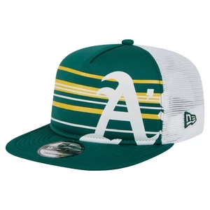 New Era Truckermütze Herren grün Athletics 9FIFTY A-Rahmen Druckknopflasche - Bild 1 von 6