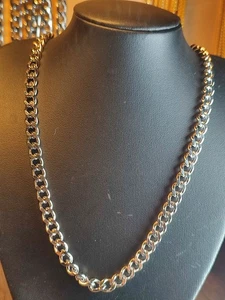 Rocker Halskette Panzerkette Stark Massiv 60 Cm lang Edelstahl in Silber schwer - Picture 1 of 5