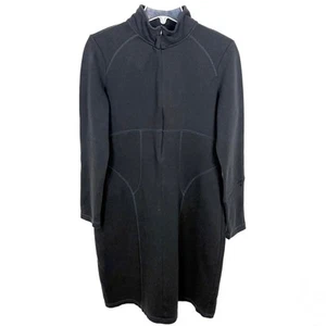 Athleta Womens Cassidy Ponte Zip Long Sleeve Dress Charcoal Size Large Tall - Picture 1 of 12
