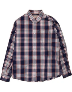 DOCKERS Mens Shirt XL Navy Blue Check Cotton NM14 - Picture 1 of 3