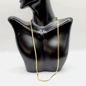 Joan Rivers Bright Gold Tone Herringbone Necklace 20 Inch Classic Classy Style - Picture 1 of 18