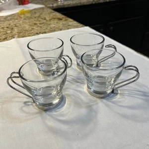 Vintage 4 Bormioli Rocco Italy Verdi Espresso Cappuccino Glas Kaffeetassen Tassen - Bild 1 von 9