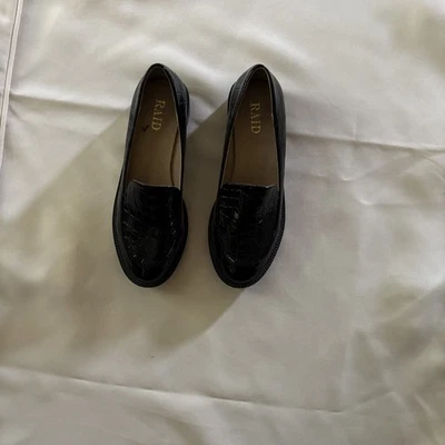 ALDO Women’s Black Patent Leather Loafers/Shoes/Flats - Size 7 1/2 - Image 1 of 4