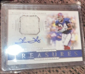 THURMAN THOMAS 2018 Panini GAME USED JERSEY AUTO 12/49 SIGNED CARD - Picture 1 of 3