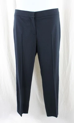 Akris Punto Women's Navy Blue Front Zip Closure Elastic Waist Pants Size 14 - Image 1 of 4