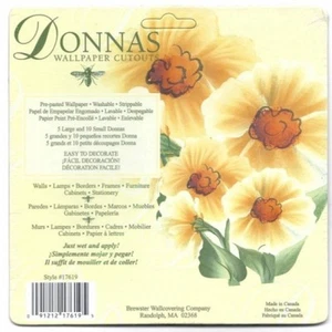 Donna Dewberry Yellow Floral Cutout Wallies 17619 - Bild 1 von 1