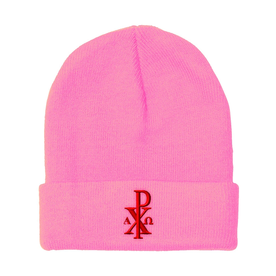 Gorros para Hombre Chi Rho con Alfa Omega Bordado Sombreros de Invierno Mujeres Gorra Calavera Foto 1 de 1