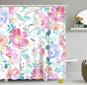 72 X 72 Flower Shower Curtain - Picture 1 of 5